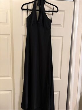 BCBGMaxAzria Black Halter Maxi Dress
